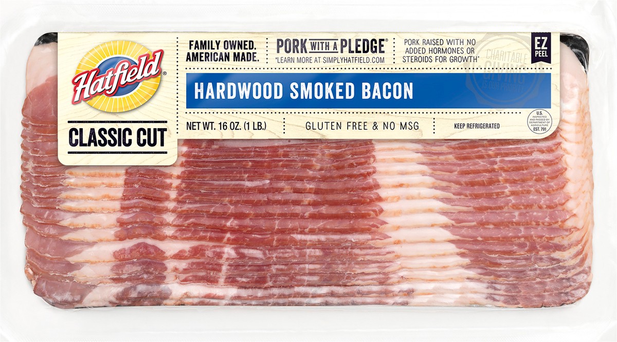 slide 3 of 3, Hatfield Hardwood Smoked Bacon, Classic Cut, 16 oz