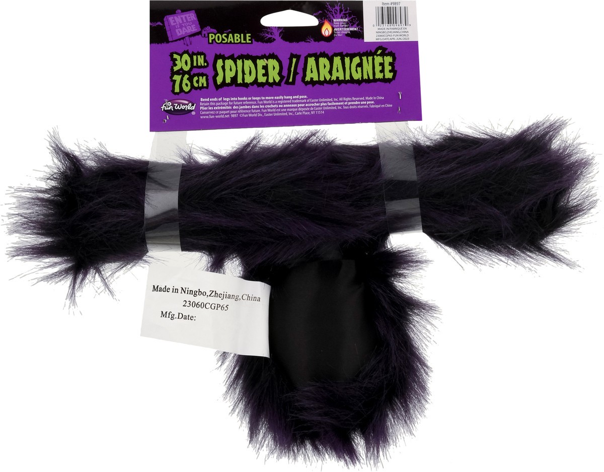 slide 5 of 9, Fun World Posable Spider 30 Inch 1 ea, 30 in