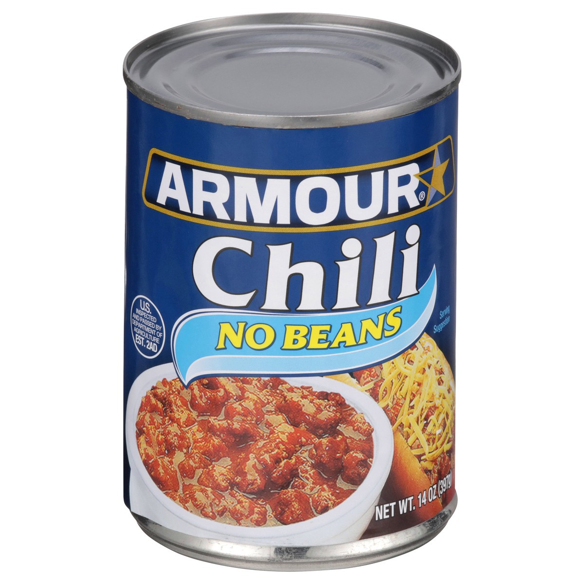 slide 1 of 4, Armour No Beans Chili 14 oz, 14 oz