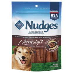 Blue Buffalo Nudges Homestyle Natural Dog Treats, Chicken and Pork, 12oz Bag