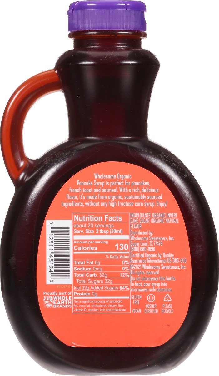 slide 5 of 9, Wholesome Organic Pancake Syrup 20 fl oz, 20 fl oz