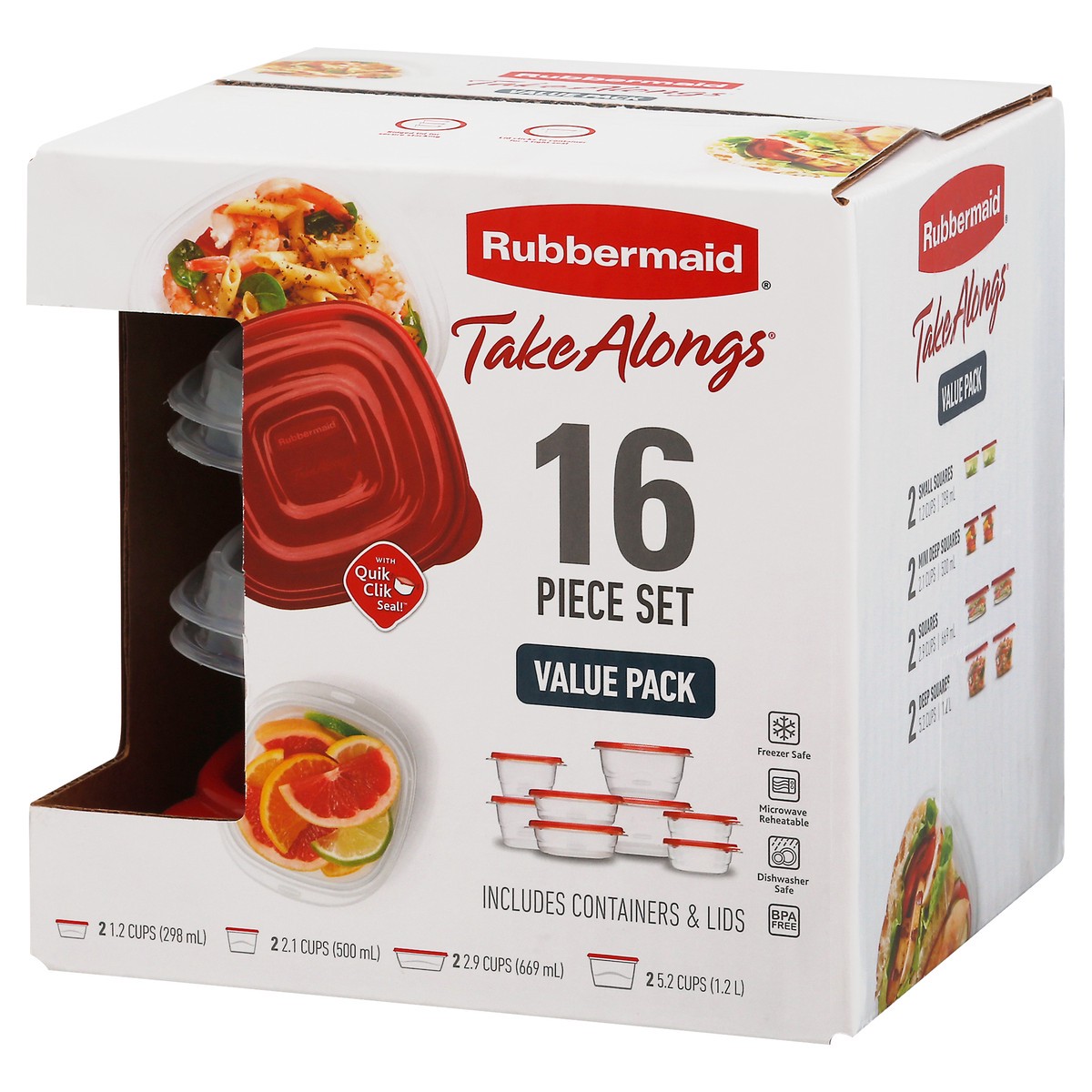 slide 2 of 12, Rubbermaid Take Along 16Pc Storage Set Ruby, 1 ct