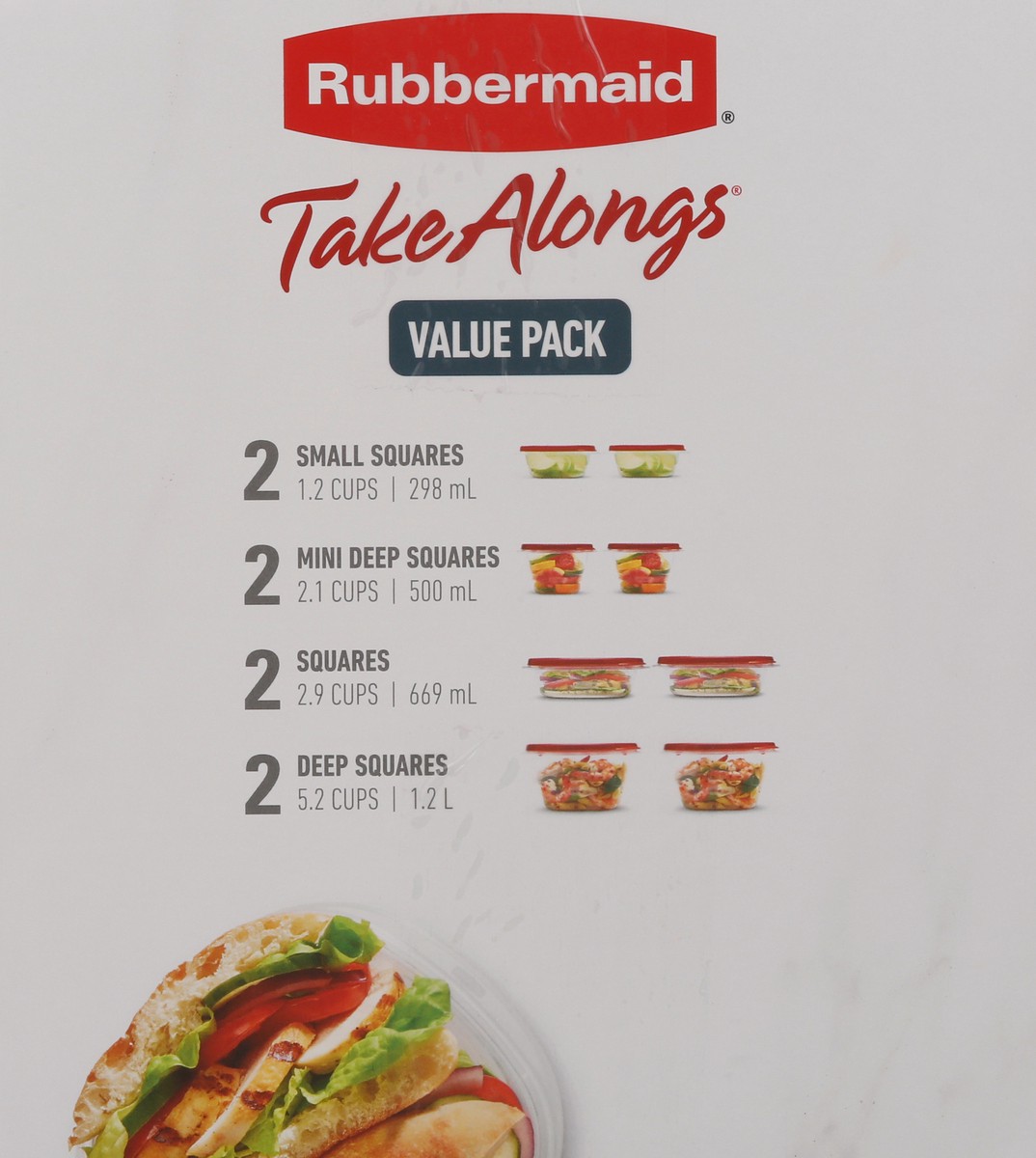 slide 4 of 12, Rubbermaid Take Along 16Pc Storage Set Ruby, 1 ct