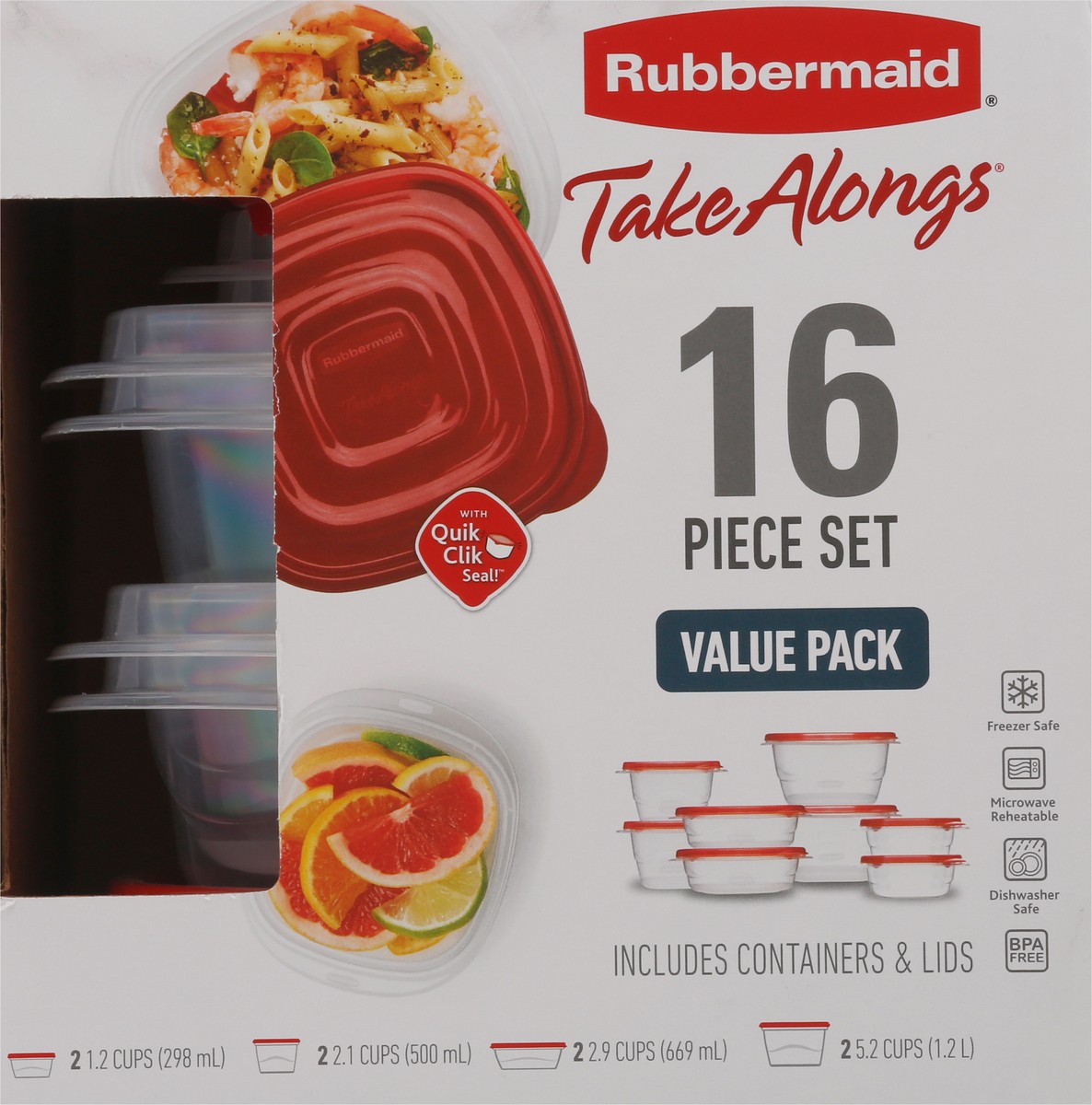 slide 8 of 12, Rubbermaid Take Along 16Pc Storage Set Ruby, 1 ct