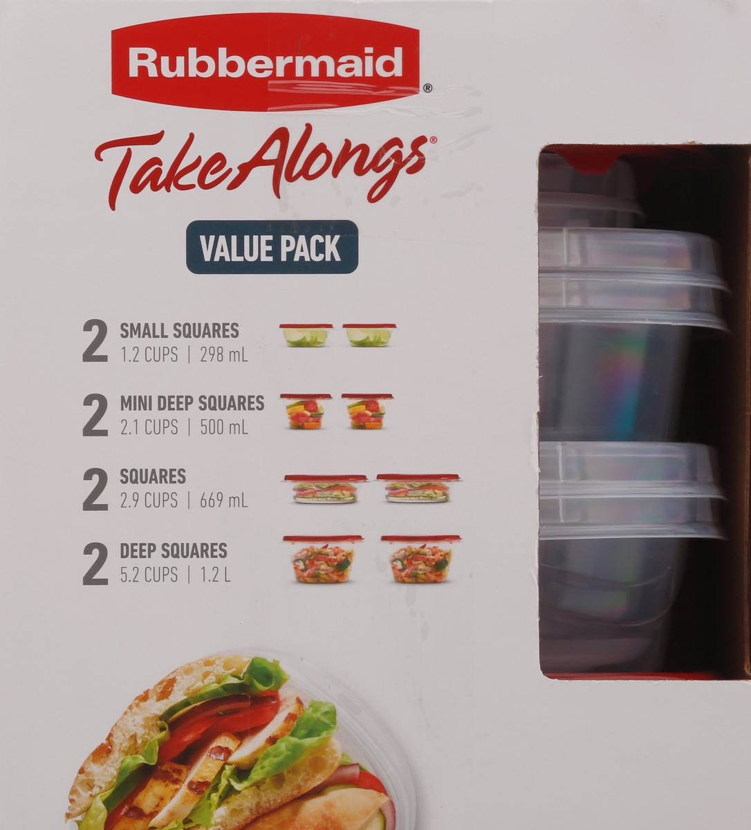 slide 9 of 12, Rubbermaid Take Along 16Pc Storage Set Ruby, 1 ct