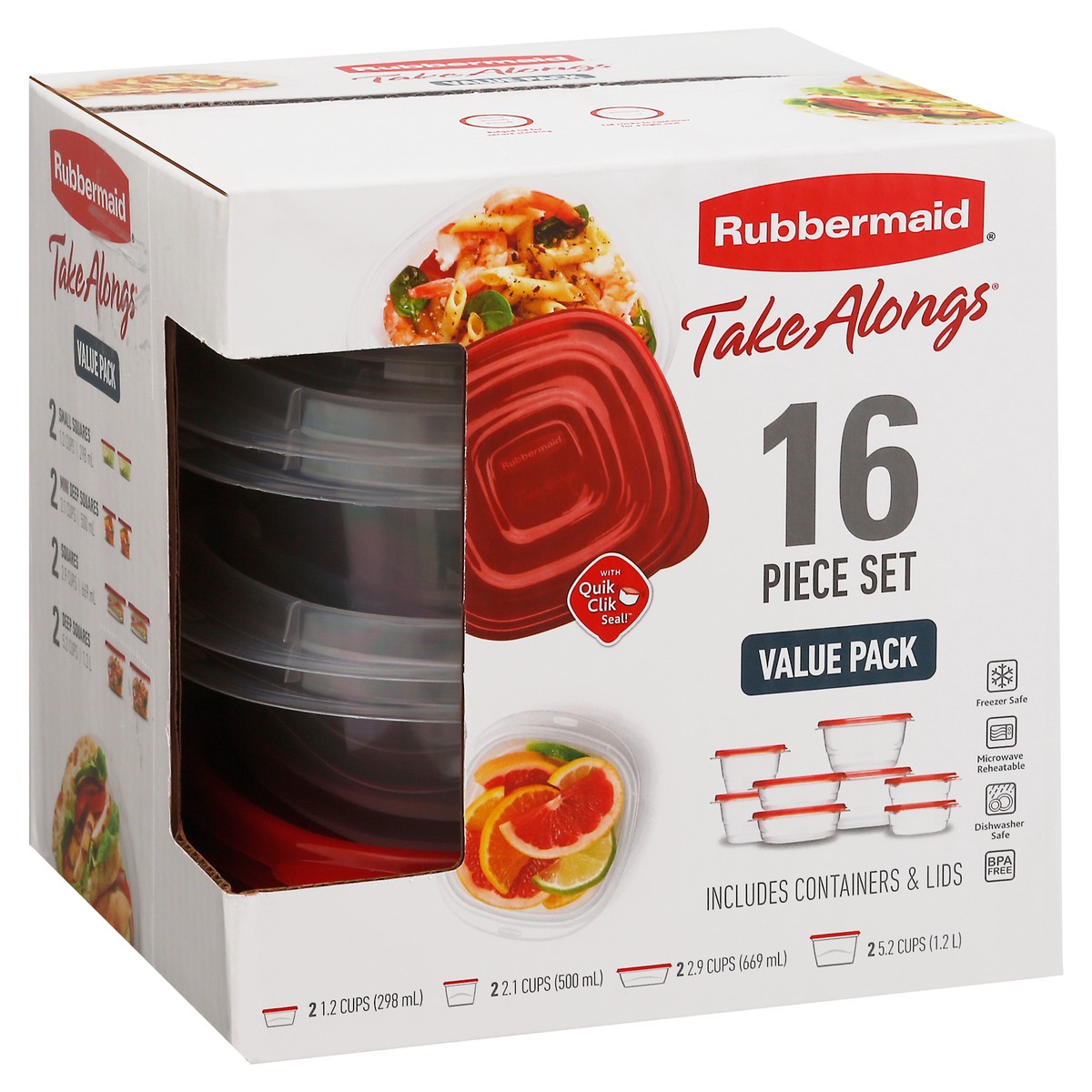 slide 11 of 12, Rubbermaid Take Along 16Pc Storage Set Ruby, 1 ct