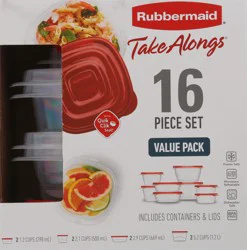 Rubbermaid Take Along 16Pc Storage Set Ruby