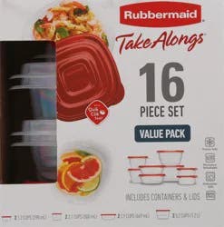 Rubbermaid Take Along 16Pc Storage Set Ruby