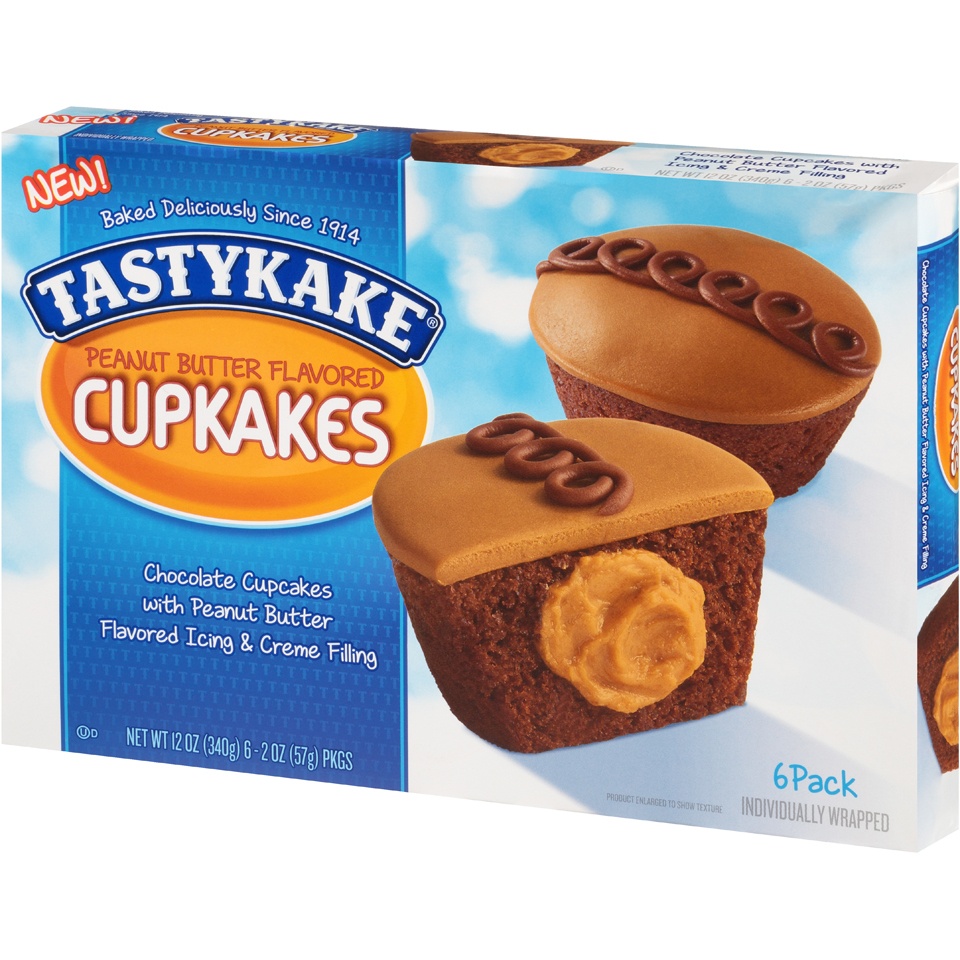 slide 3 of 8, Tastykake Peanut Butter Cupcakes, 12 oz