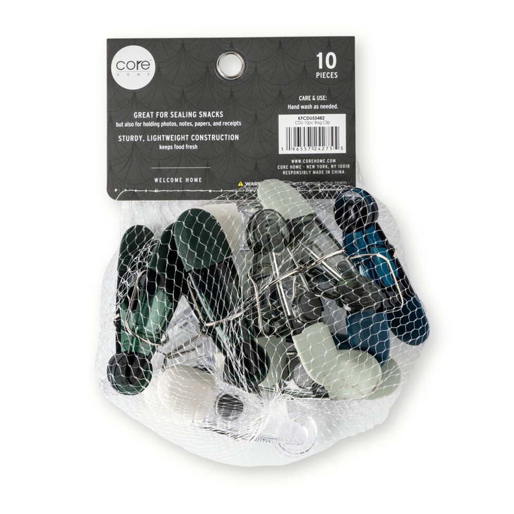 slide 3 of 4, Core Home™ Bag Clip Set, 10 ct