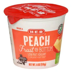 H-E-B Fruit on the Bottom Low-Fat Yogurt - Peach