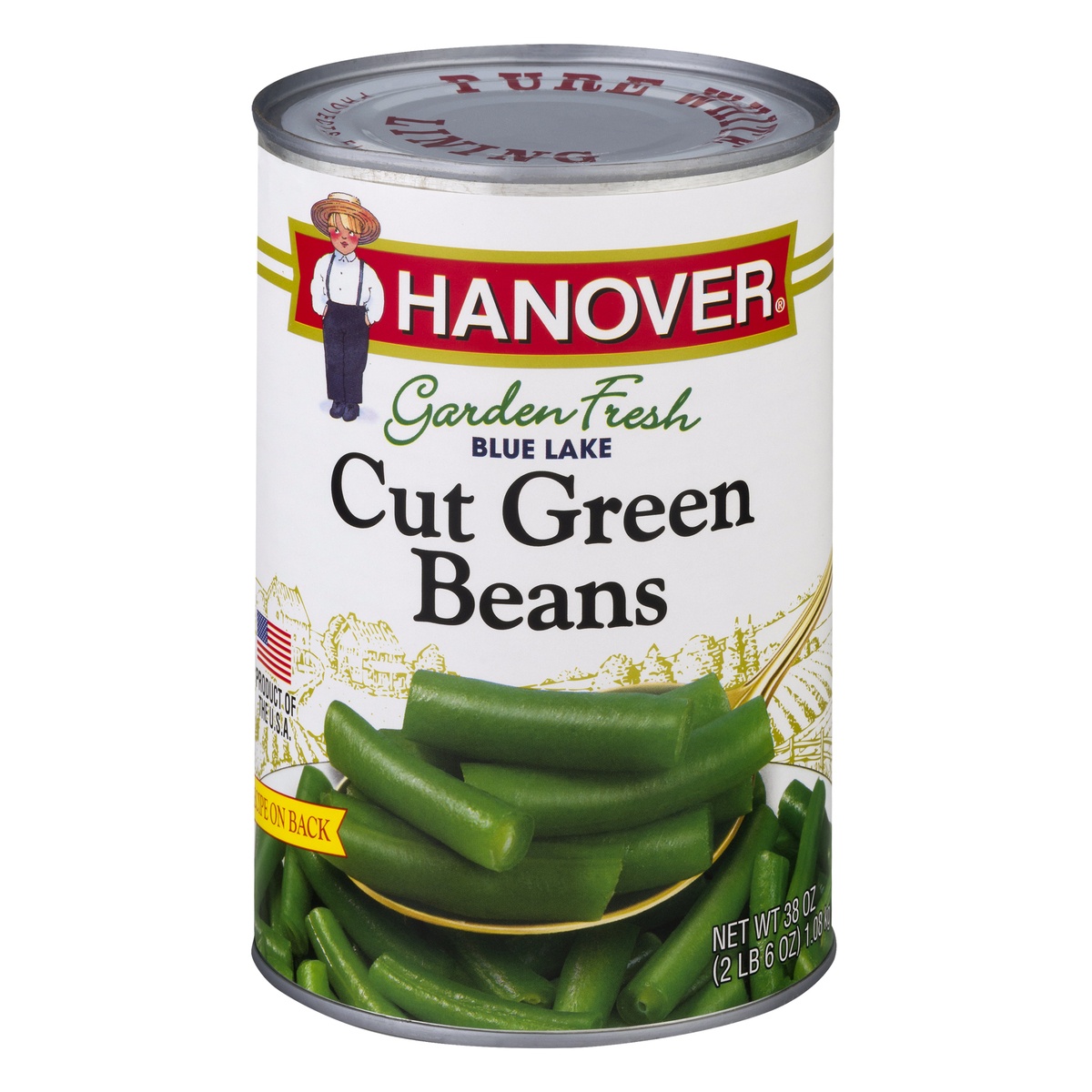 slide 1 of 1, Hanover Garden Fresh Blue Lake Cut Green Beans 38 oz, 38 oz