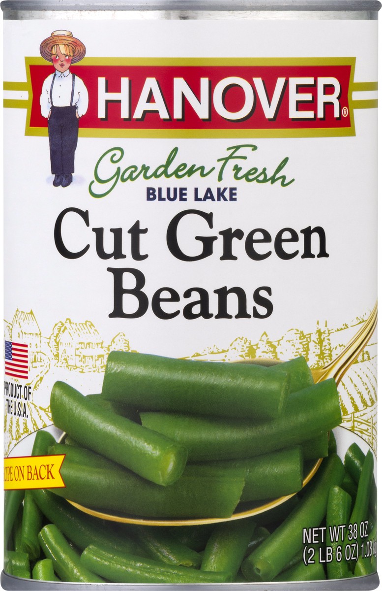 slide 1 of 12, Hanover Garden Fresh Blue Lake Cut Green Beans 38 oz, 38 oz