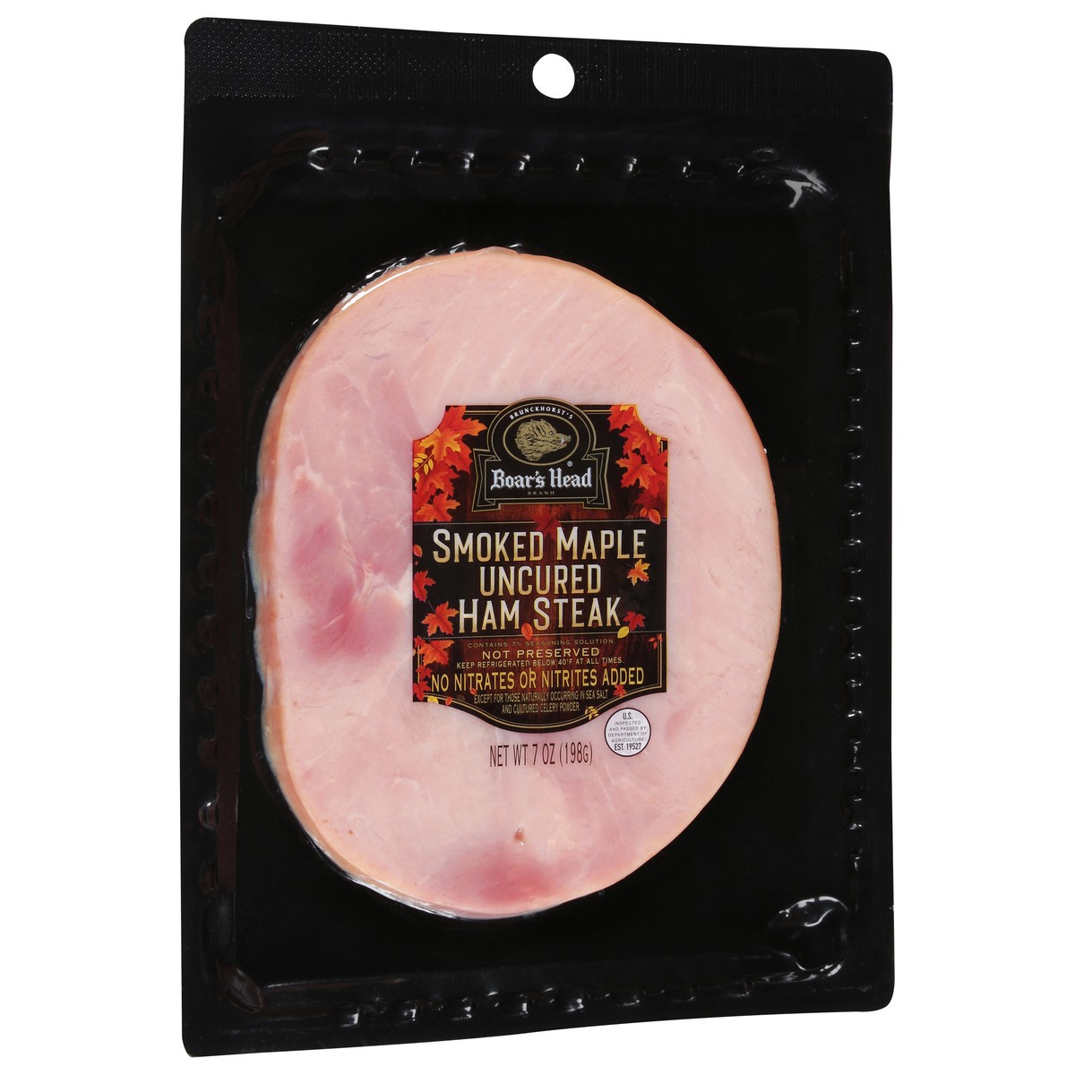 slide 8 of 9, Boar's Head Smoked Maple Uncured Ham Steak, 7 oz