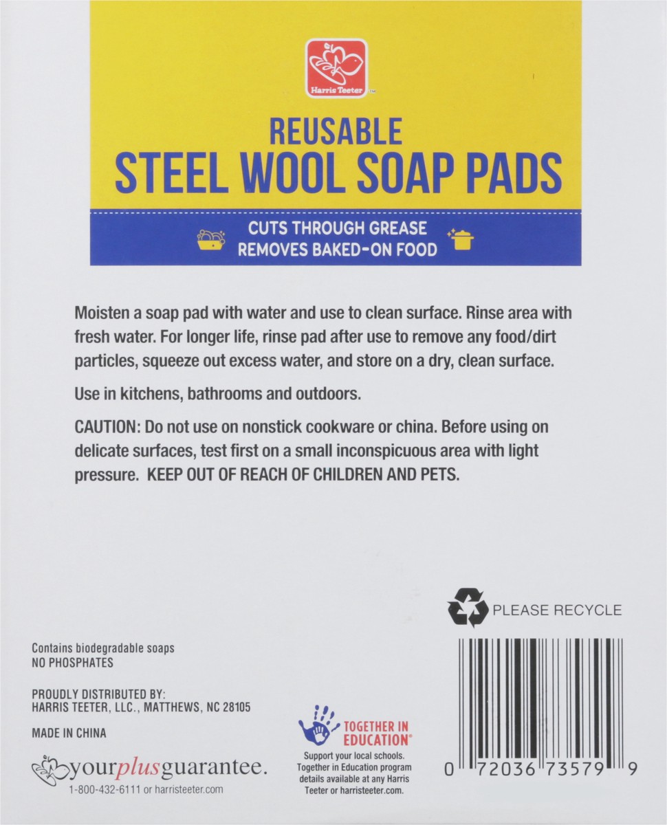 slide 4 of 9, Harris Teeter Steel Wool Soap Pads, 10 ct