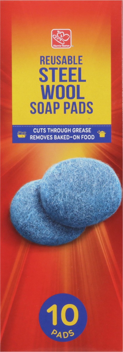 slide 9 of 9, Harris Teeter Steel Wool Soap Pads, 10 ct