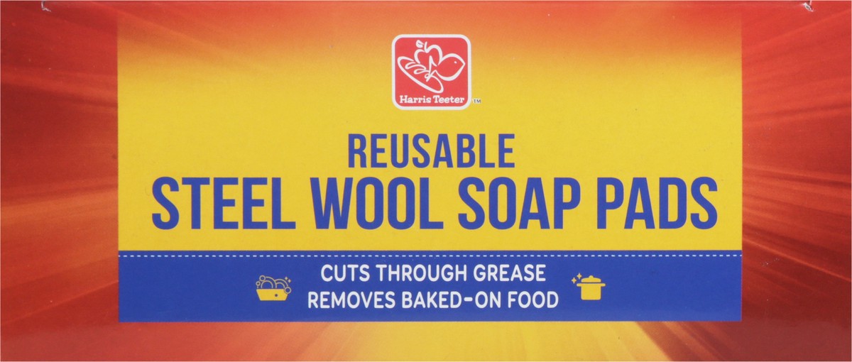 slide 8 of 9, Harris Teeter Steel Wool Soap Pads, 10 ct