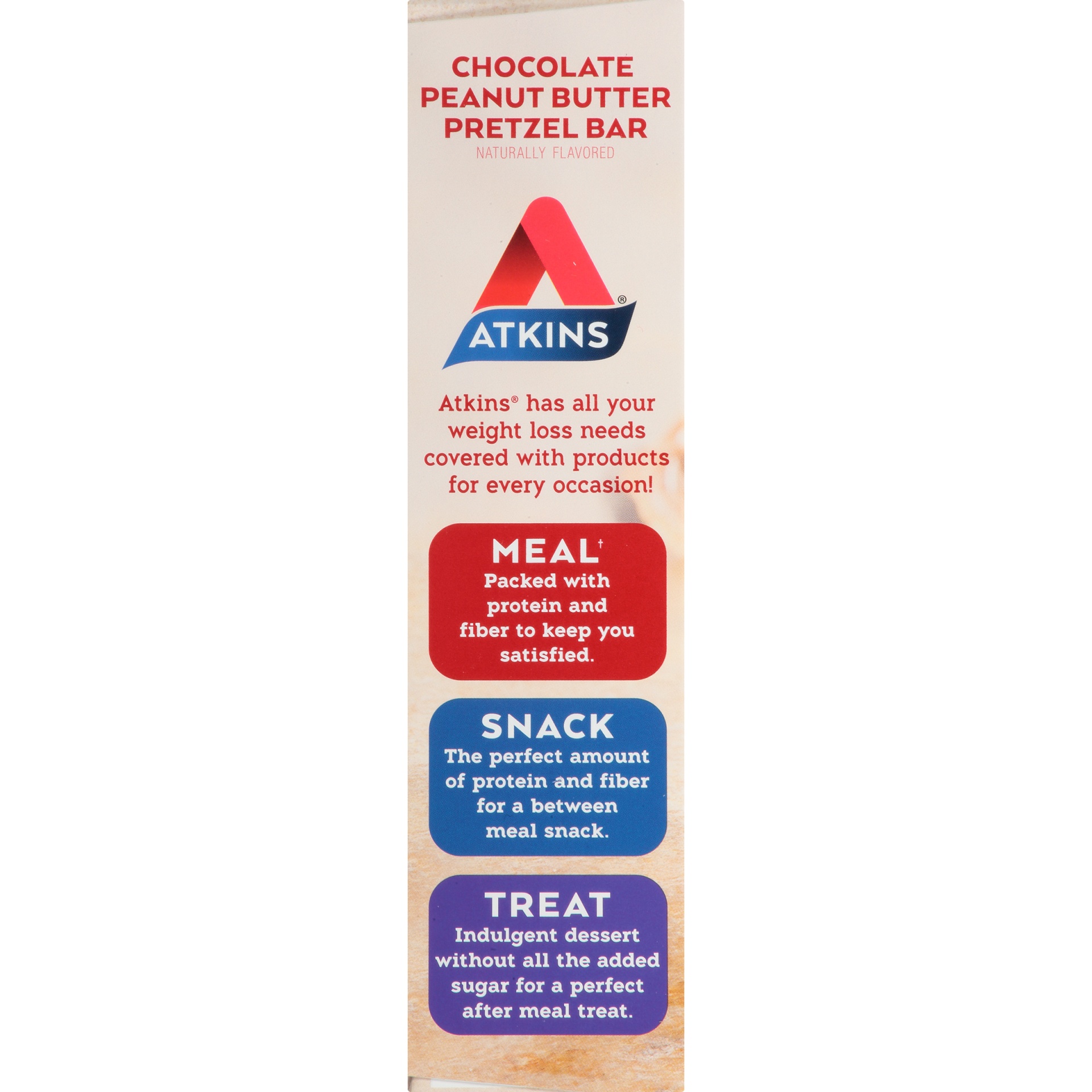 slide 4 of 8, Atkins Chocolate Peanut Butter Pretzel Meal Bar , 5 ct; 1.69 oz