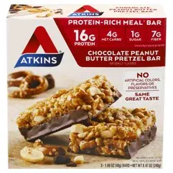 Atkins Nutritional Chocolate Peanut Butter Pretzel Meal Bars