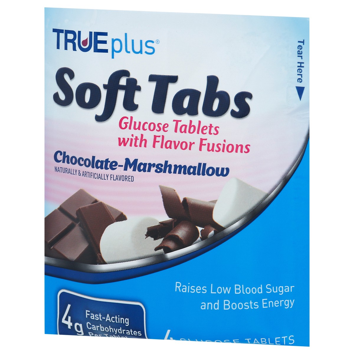 slide 7 of 9, TRUEplus Soft Tabs Chocolate-Marshmallow Glucose Tablets 4 ea, 4 ct