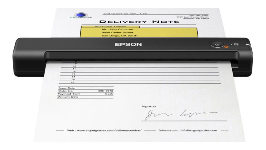 slide 2 of 3, Epson Workforce Es-50 Portable Color Document Scanner, B11B252201, 1 5/16 in x 10 11/16 in x 1 13/16 in