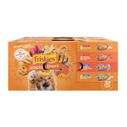 Purina Friskies Gravy Wet Cat Food Variety Pack, Chicken Lovers Prime Filets & Shreds