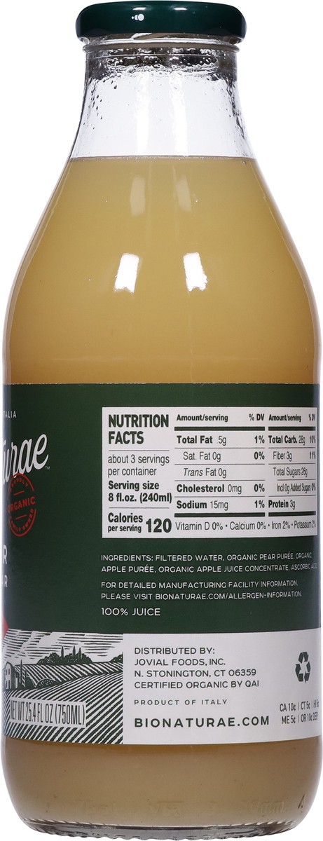 slide 8 of 9, bionaturae Organic Pear Nectar, 25.4 fl oz