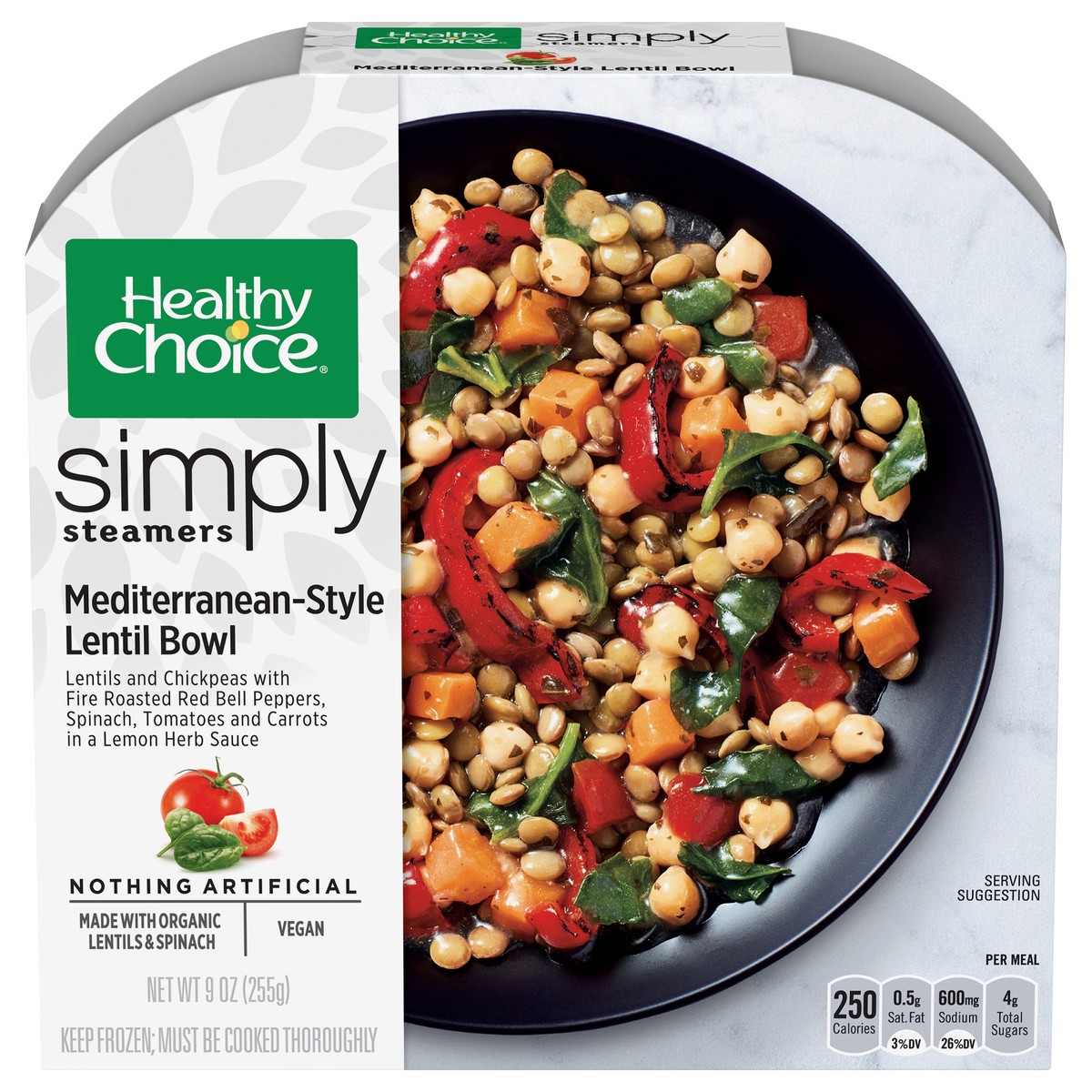 slide 1 of 11, Healthy Choice Simply Steamers Mediterranean-Style Lentil Bowl, 9 oz