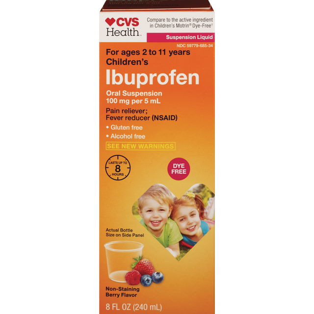 slide 1 of 1, CVS Health Ibu Liq Berry Df 8Z, 1 ct
