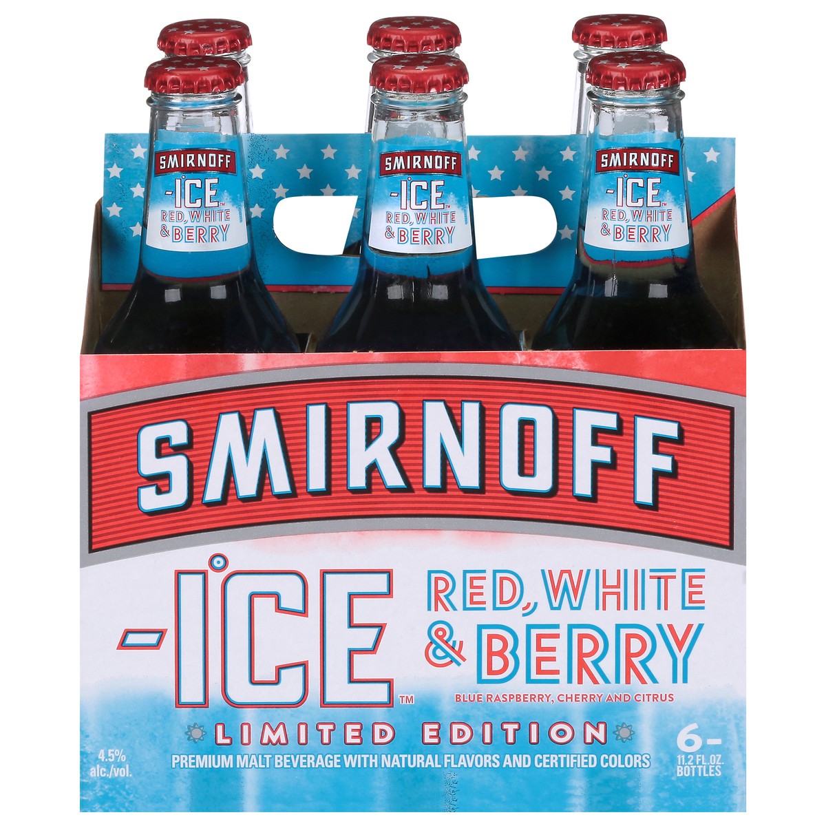 slide 1 of 10, Smirnoff Red, White & Berry Premium Malt Beverage 6 - 11.2 oz Bottles, 6 ct