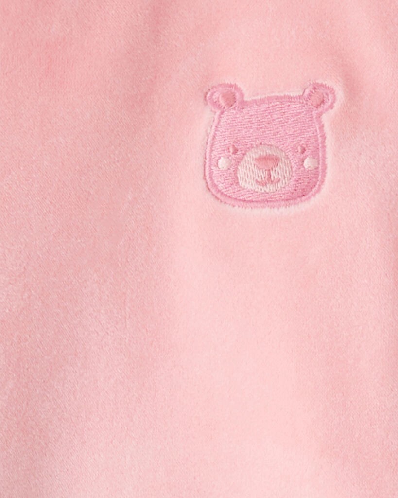 slide 4 of 4, Carter's Carters Toddler Girl Bear Velour Hoodie & Pant Set - Pink Pink 5T, 1 ct