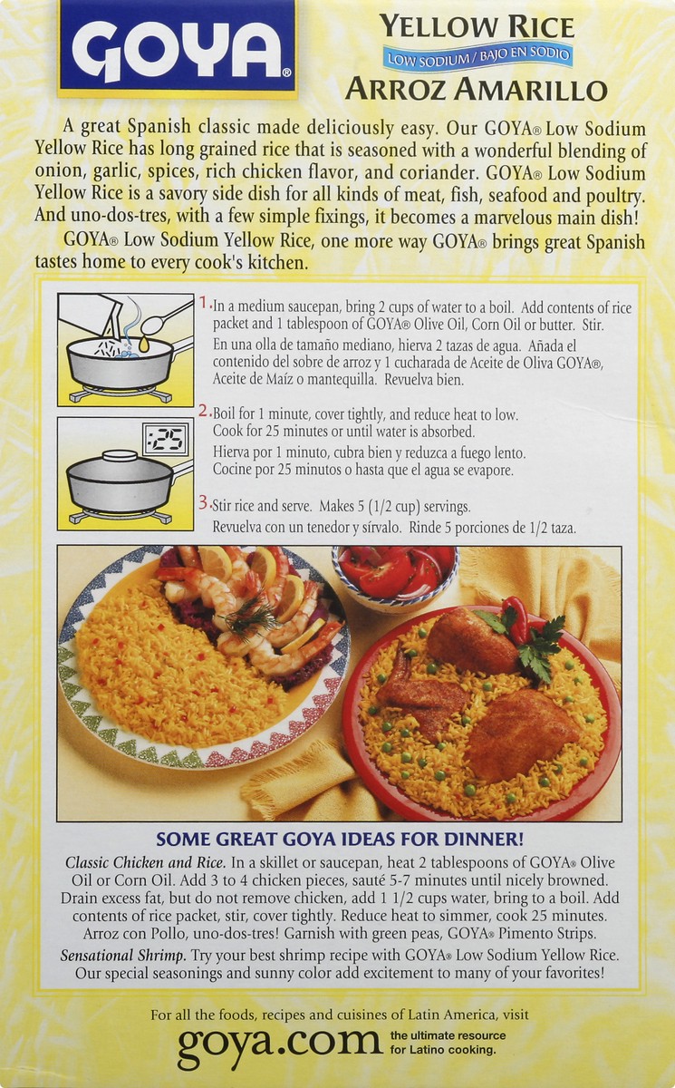 slide 5 of 9, Goya Yellow Rice Low Sodium - 7 Oz, 7 oz