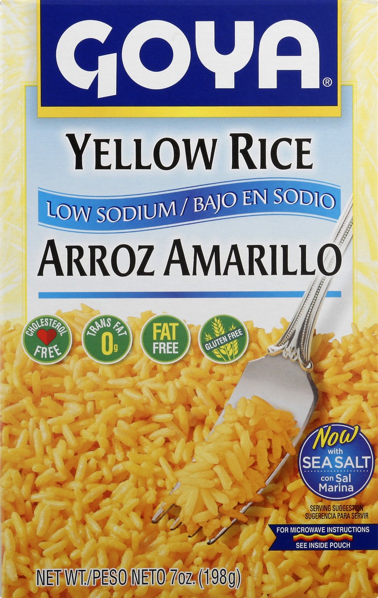slide 1 of 9, Goya Yellow Rice Low Sodium - 7 Oz, 7 oz