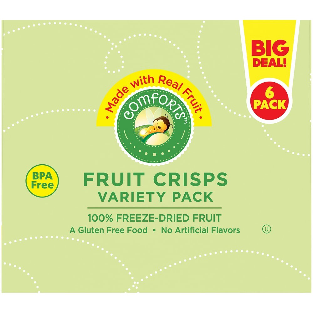 slide 3 of 5, Comforts Fruit Crisps Variety Pack, 6 ct