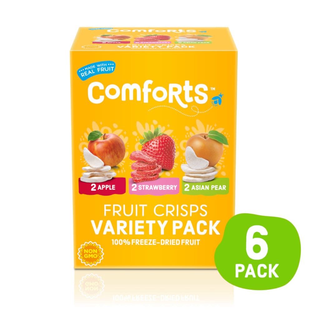 slide 1 of 5, Comforts Fruit Crisps Variety Pack, 6 ct