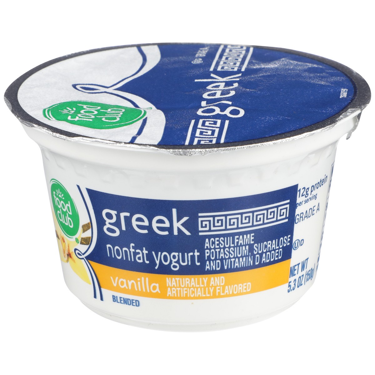 slide 3 of 9, Food Club Vanilla Greek Nonfat Yogurt, 5.3 oz