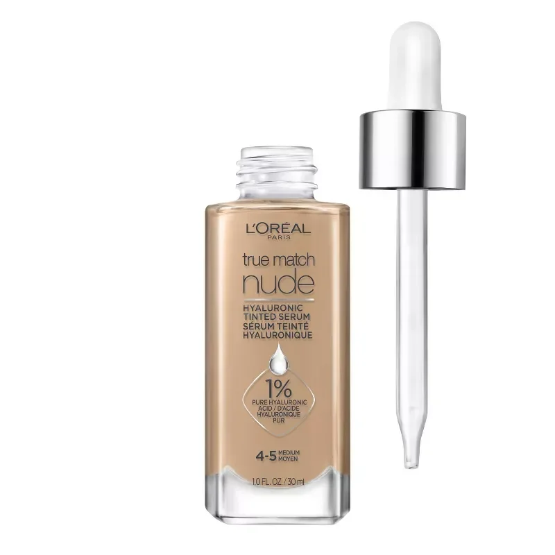 slide 1 of 6, L'Oréal L'Oreal Paris True Match Nude Hyaluronic Tinted Serum Hydrates All-In-1, Medium 4-5, 1 fl oz