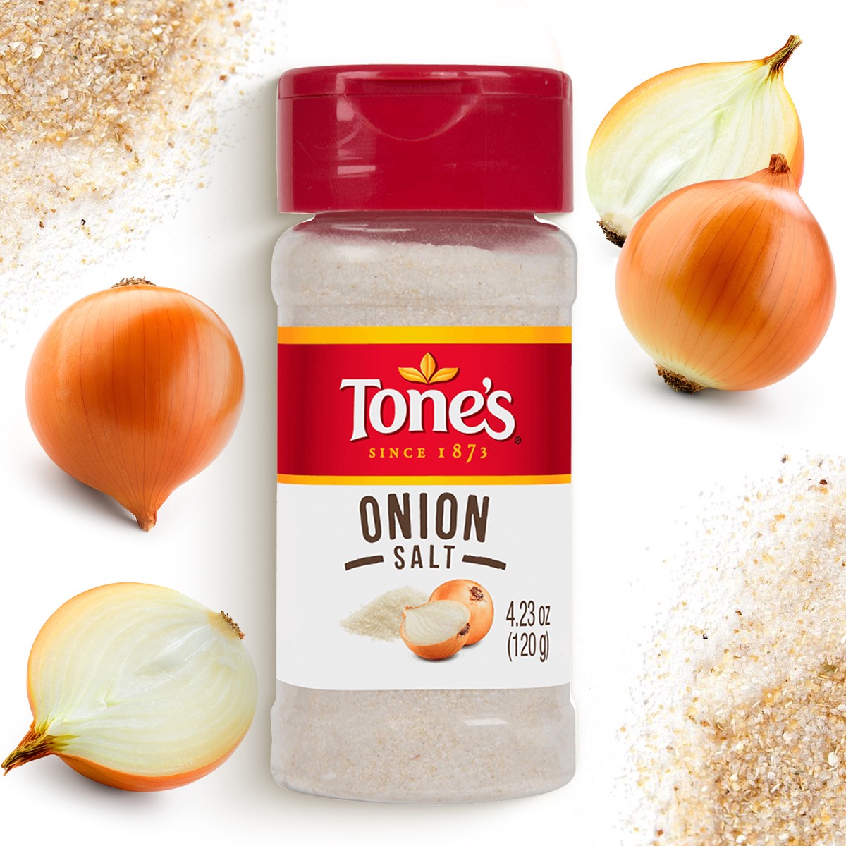 slide 1 of 8, Tone's Onion Salt, 4.23 oz, 4.23 oz