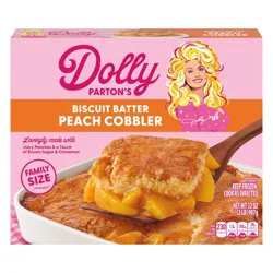 Dolly Parton's Biscuit Batter Peach Cobbler Family Size Frozen Dessert, 32 oz