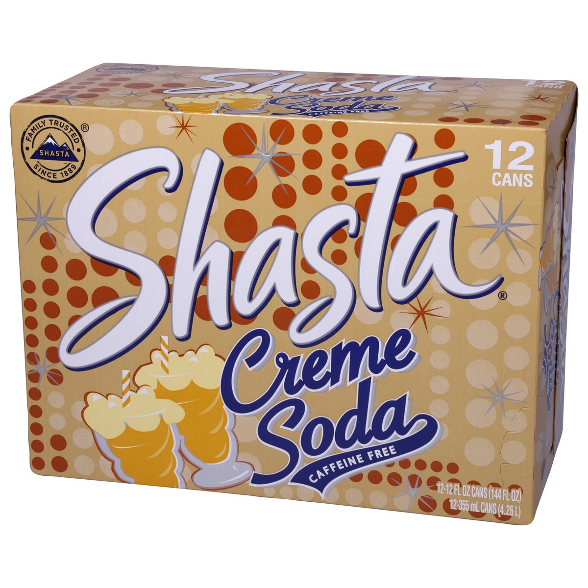 slide 3 of 9, Shasta Cream Soda 12 Pack, 12 ct; 12 fl oz