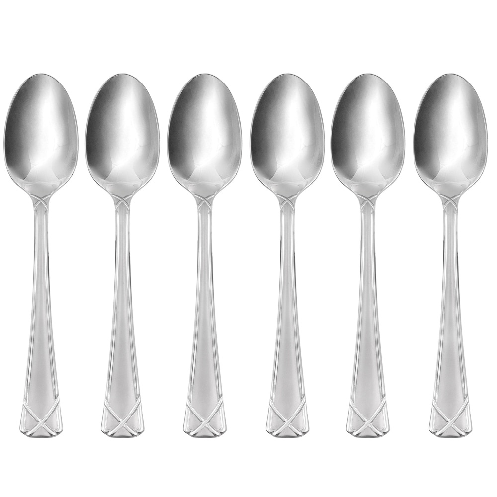 slide 1 of 1, Hampton Forge Evansville Frosted Demitasse Spoons - Silver, 6 ct