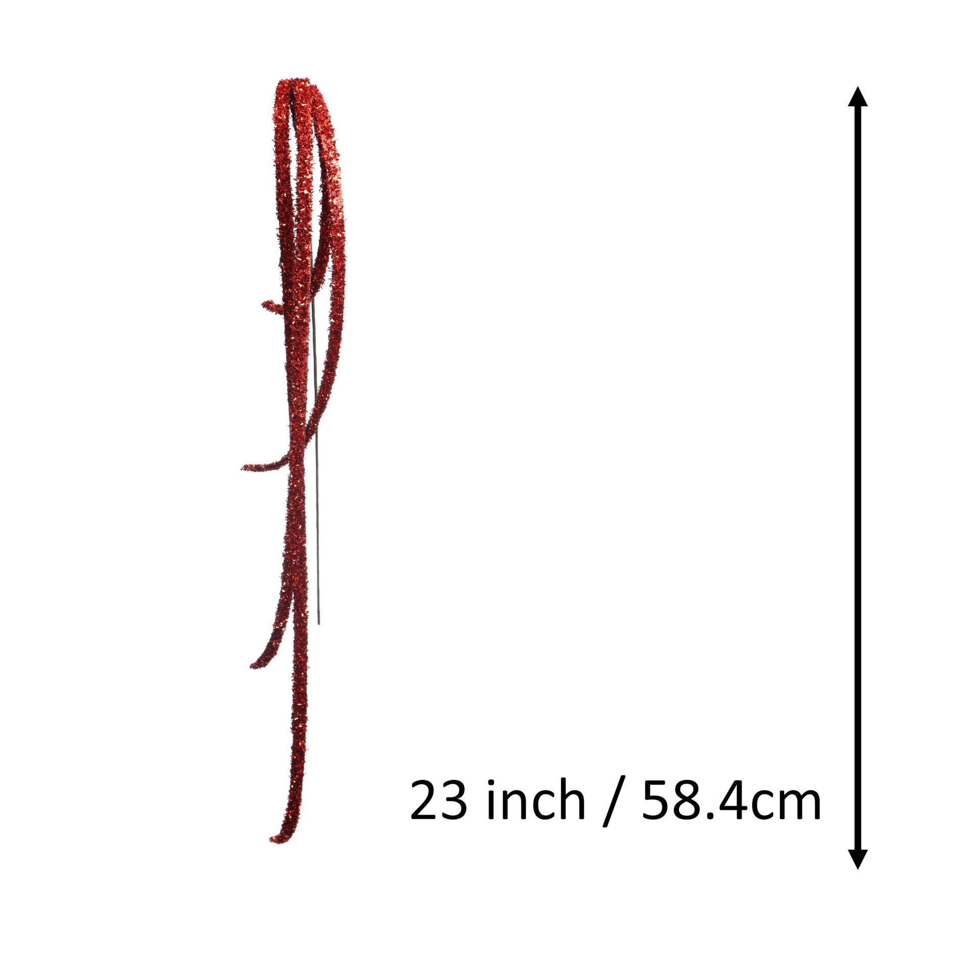 slide 2 of 3, 23" Red Glitter Ribbon Stem By Ashland, 23 in