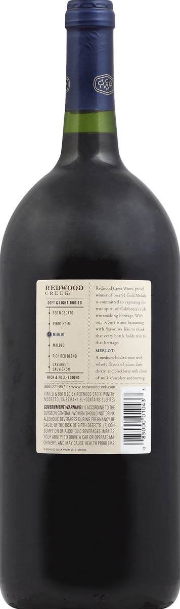 slide 4 of 6, Redwood Creek Merlot 1.5 l, 1.5 liter