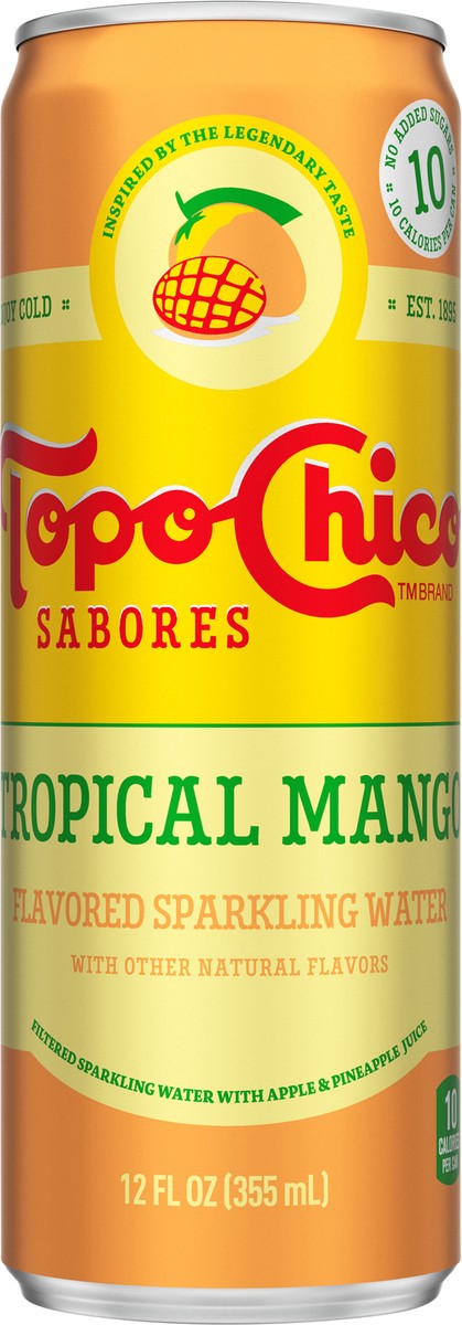 slide 9 of 13, Topo Chico Sabores Tropical Mango Can, 12 fl oz, 12 fl oz