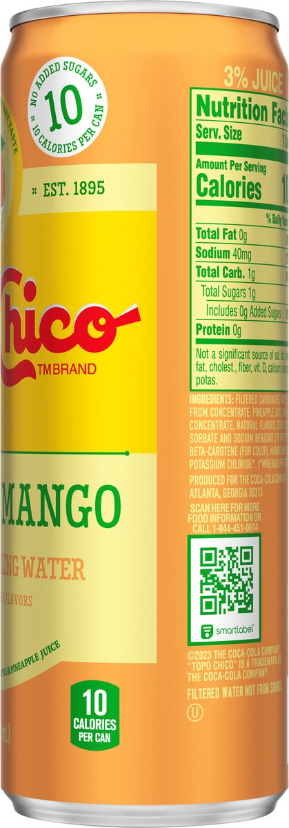 slide 7 of 13, Topo Chico Sabores Tropical Mango Can, 12 fl oz, 12 fl oz