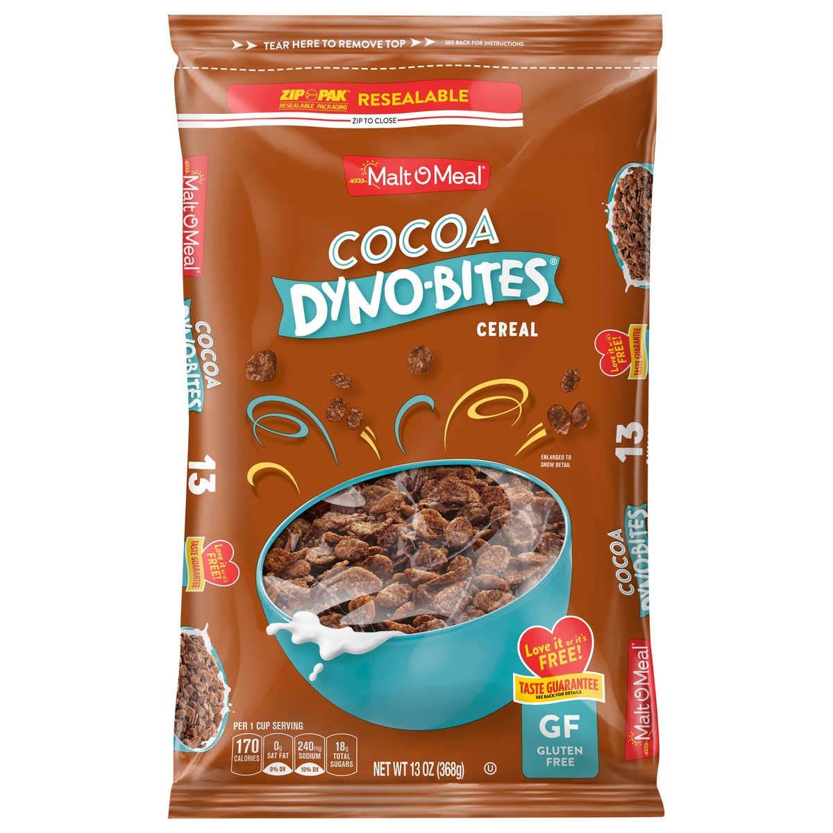 MaltOMeal Cocoa Dyno Bites Gluten Free Kids Breakfast Cereal, Kids
