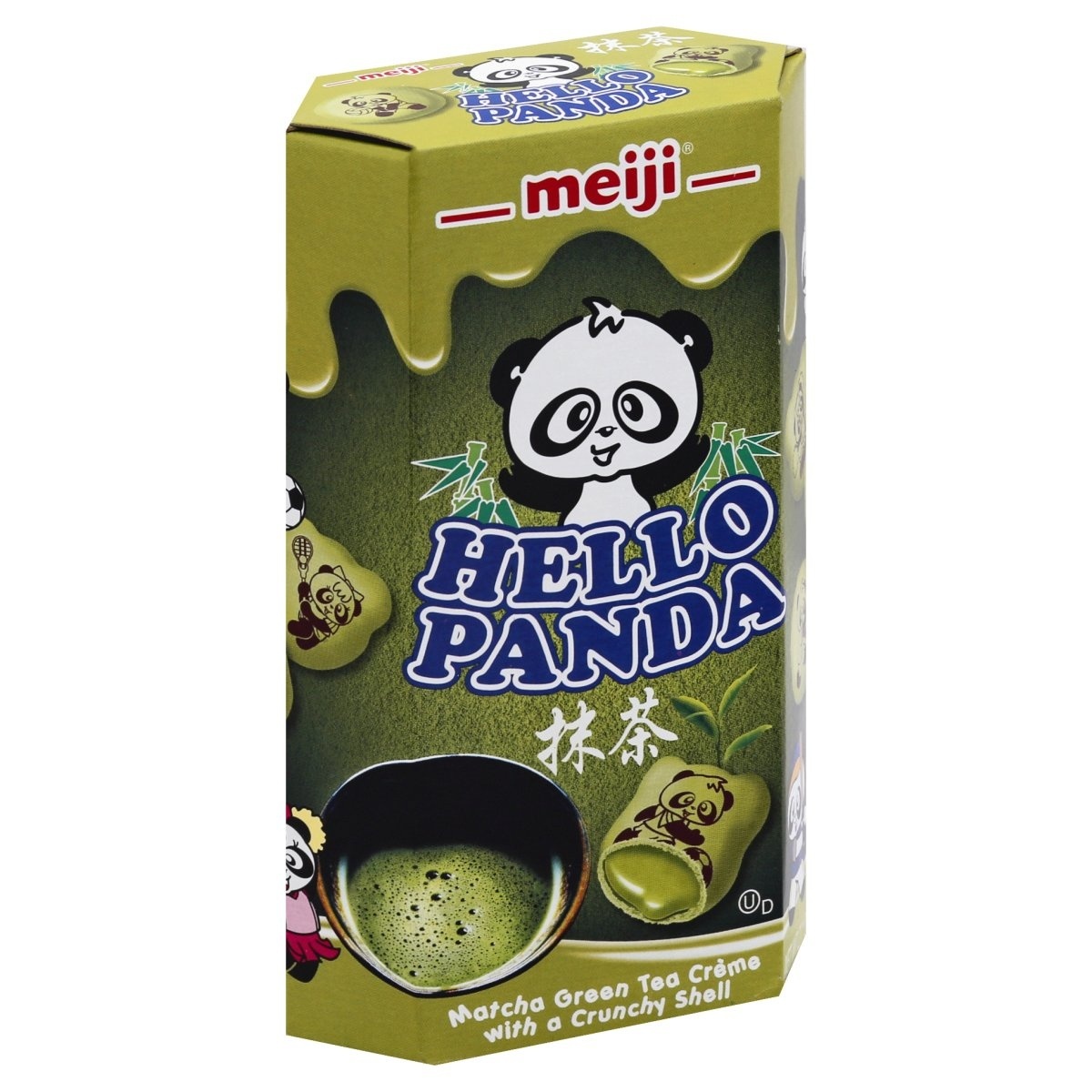 slide 1 of 1, Meiji Hello Panda Matcha Biscuits, 