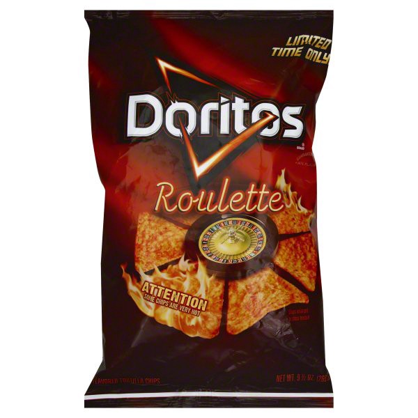 slide 1 of 5, Doritos Roulette Flavored Tortilla Chips, 9.5 oz