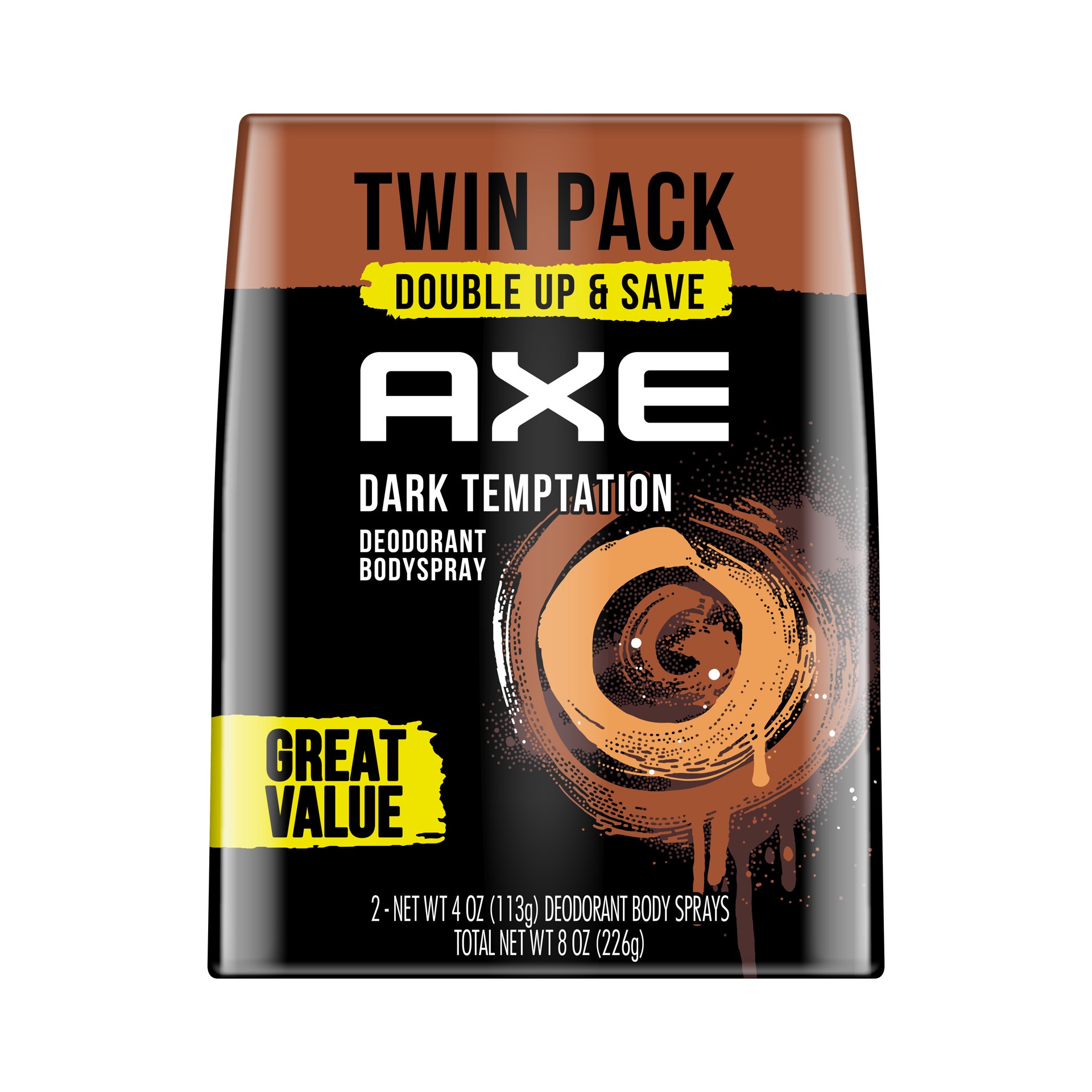 slide 2 of 2, AXE Body Spray Deodorant Dark Temptation, 4.0 oz, Twin Pack, 4 oz