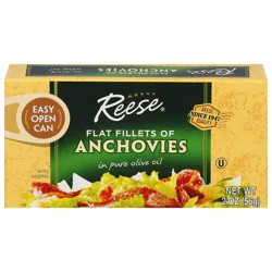 Reese Flat Fillets Anchovies in Pure Olive Oil 2 oz